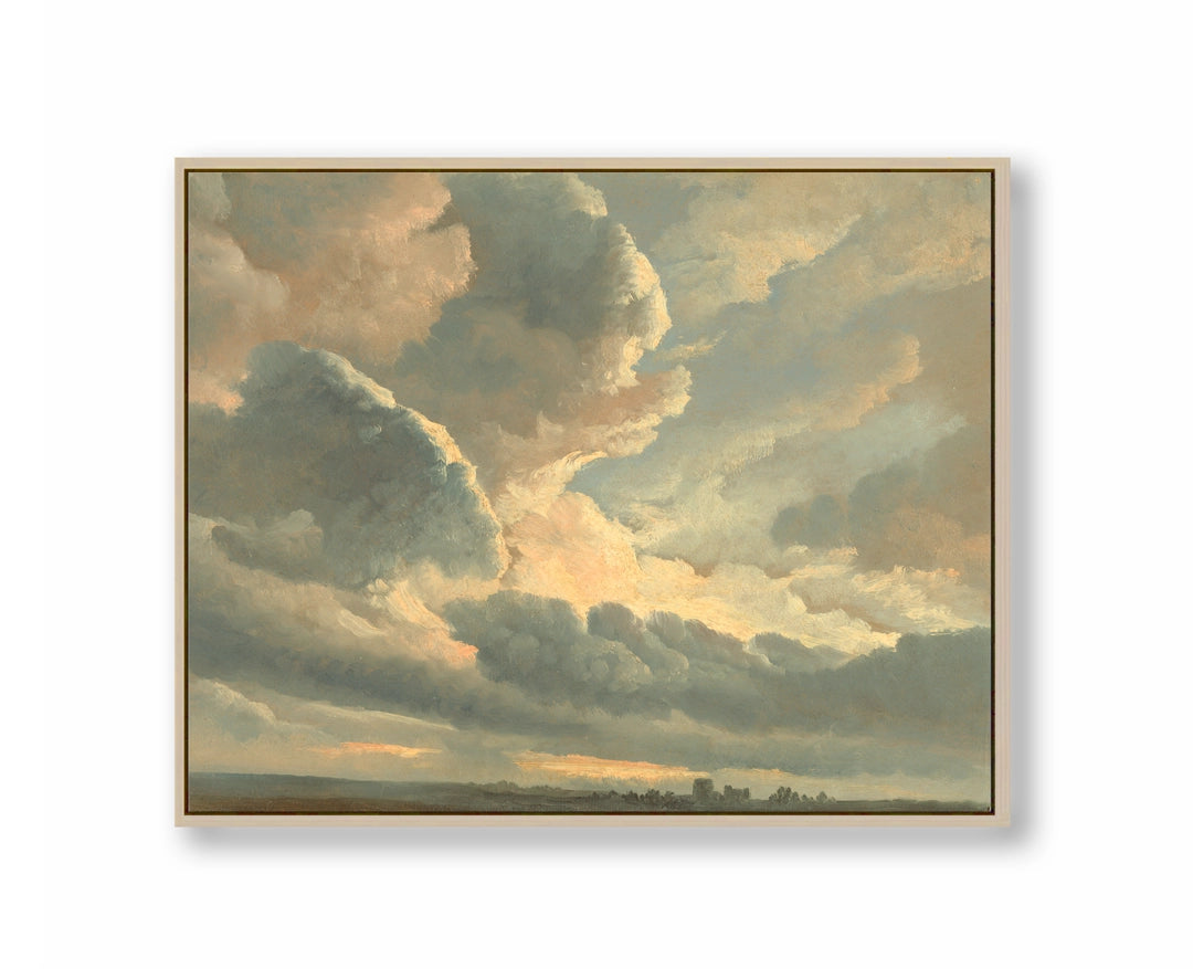 Study of Clouds with a Sunset near Rome