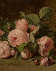 Still Life of Roses on Mossy Ground