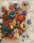 Artivare Fine Art Print of a painting of a colorful floral arrangement on a textured background