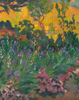 Artivare Premium Art Print of a painting of a garden with flowers and trees