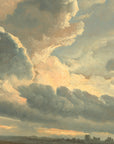 Study of Clouds with a Sunset Near Rome