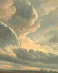 Study of Clouds with a Sunset Near Rome