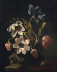 Tulips and Anemones in a Glass